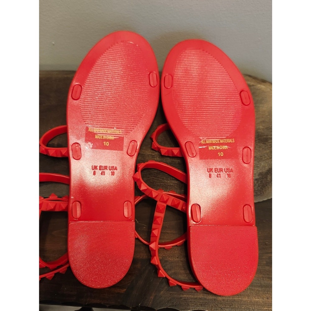 Fashion Nova Time‎ to Grind Studded Jelly Sandals - Size 10 - Picture 6 of 6